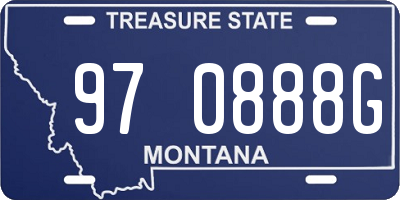 MT license plate 970888G