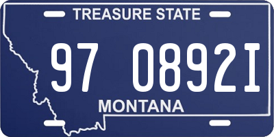 MT license plate 970892I