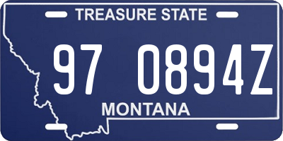 MT license plate 970894Z