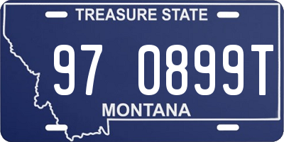 MT license plate 970899T