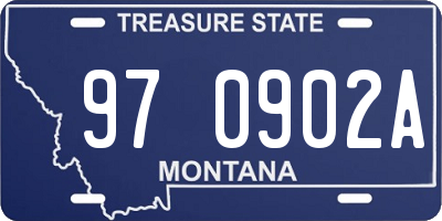MT license plate 970902A