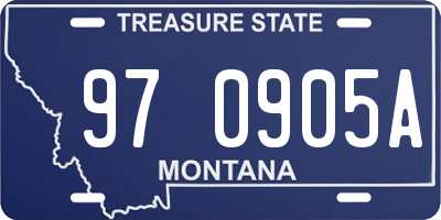 MT license plate 970905A