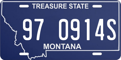 MT license plate 970914S