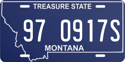 MT license plate 970917S