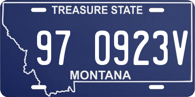 MT license plate 970923V