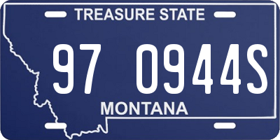 MT license plate 970944S