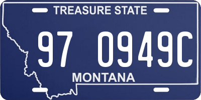 MT license plate 970949C