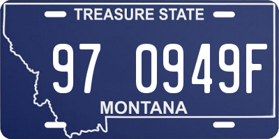 MT license plate 970949F