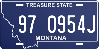 MT license plate 970954J