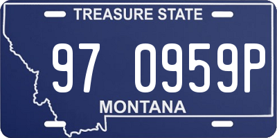 MT license plate 970959P