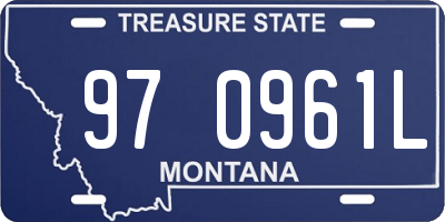 MT license plate 970961L