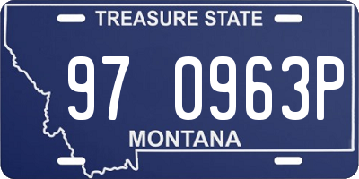 MT license plate 970963P