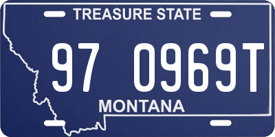 MT license plate 970969T