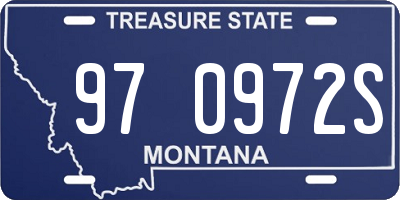 MT license plate 970972S