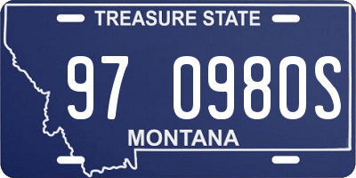 MT license plate 970980S