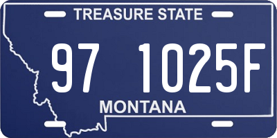 MT license plate 971025F