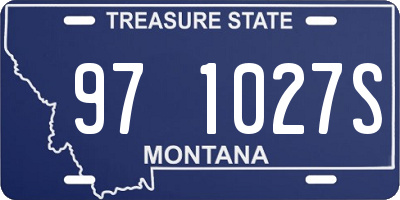 MT license plate 971027S