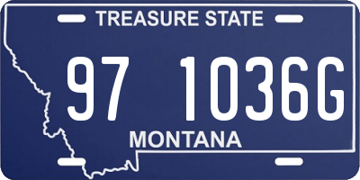 MT license plate 971036G