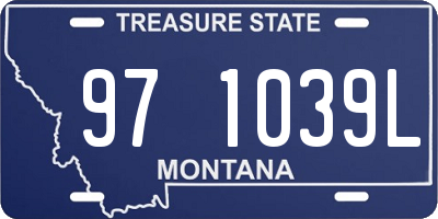 MT license plate 971039L