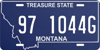 MT license plate 971044G