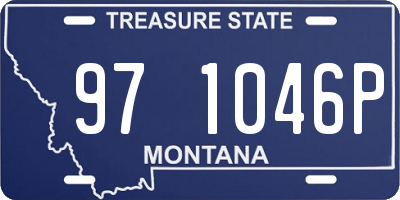MT license plate 971046P