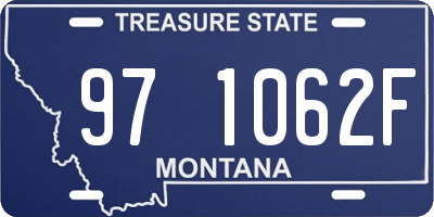 MT license plate 971062F