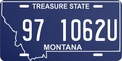MT license plate 971062U