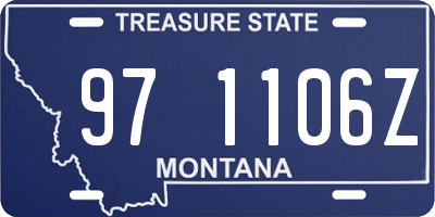 MT license plate 971106Z