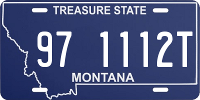 MT license plate 971112T