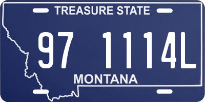 MT license plate 971114L