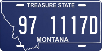 MT license plate 971117D