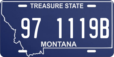 MT license plate 971119B