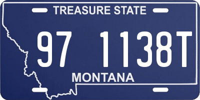 MT license plate 971138T