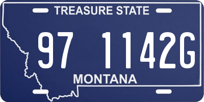MT license plate 971142G
