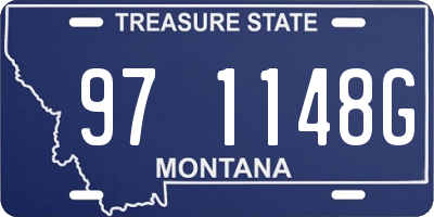 MT license plate 971148G