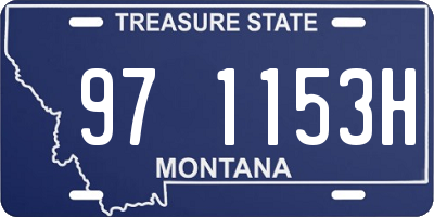 MT license plate 971153H