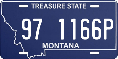 MT license plate 971166P