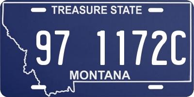 MT license plate 971172C