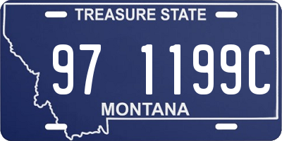 MT license plate 971199C