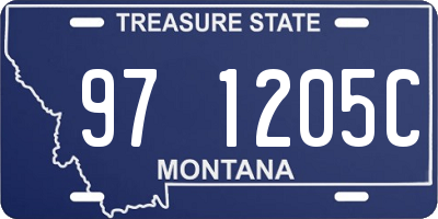 MT license plate 971205C