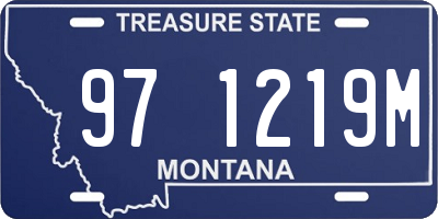 MT license plate 971219M