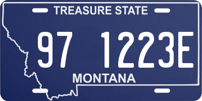 MT license plate 971223E
