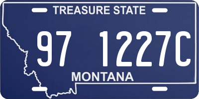 MT license plate 971227C
