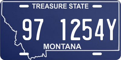MT license plate 971254Y