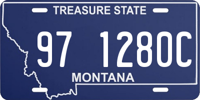 MT license plate 971280C