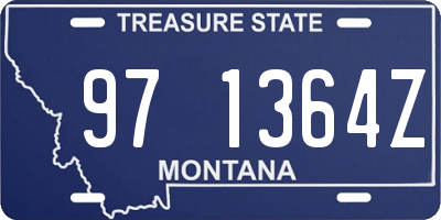 MT license plate 971364Z