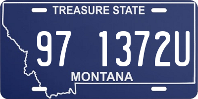 MT license plate 971372U