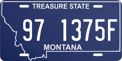 MT license plate 971375F
