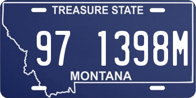 MT license plate 971398M