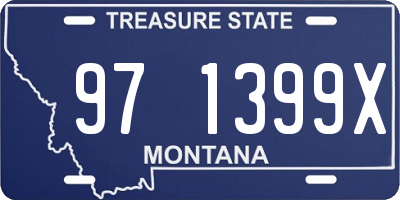 MT license plate 971399X